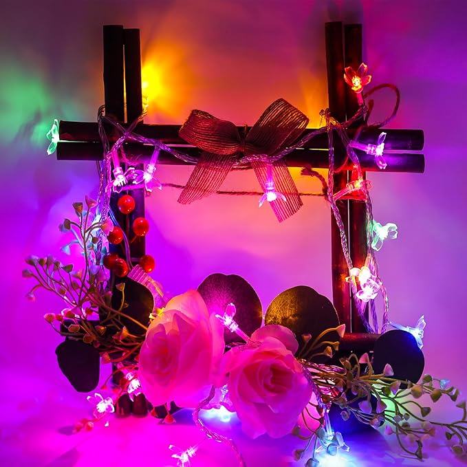 Flower Fairy String Lights, 33ft 100 LED Cherry Blossom Plug in Easter - Image 2