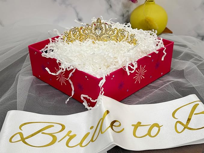 JETKONG 3 Pcs Bachelorette Party Decorations Bridal Shower Crown, Bride to Be - Image 3