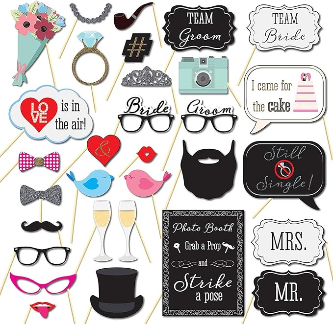 Wedding Photo Booth Props by INTATIKOO