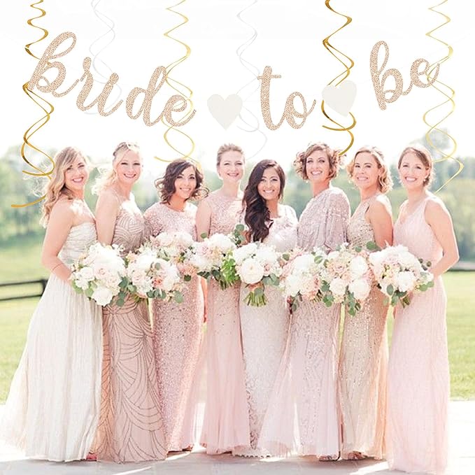 Champagne-Gold Beige Fall Boho Bachelorette Party-Decorations - Image 7