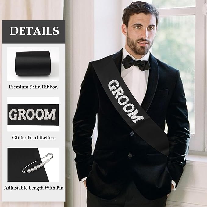 Yxiang Groom Sash, Bachelorette Party Sash, Groomie Sash Bridal Shower Gift - Image 4
