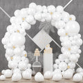90pack White Balloons Different Size 18/12/10/5 Inch Pearl White Balloon by Voircoloria