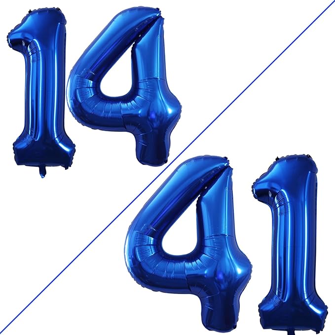 GOER Number 14 Balloons for 14th Birthday Sweet 14 Party Decorations, 42 Inch by GOER