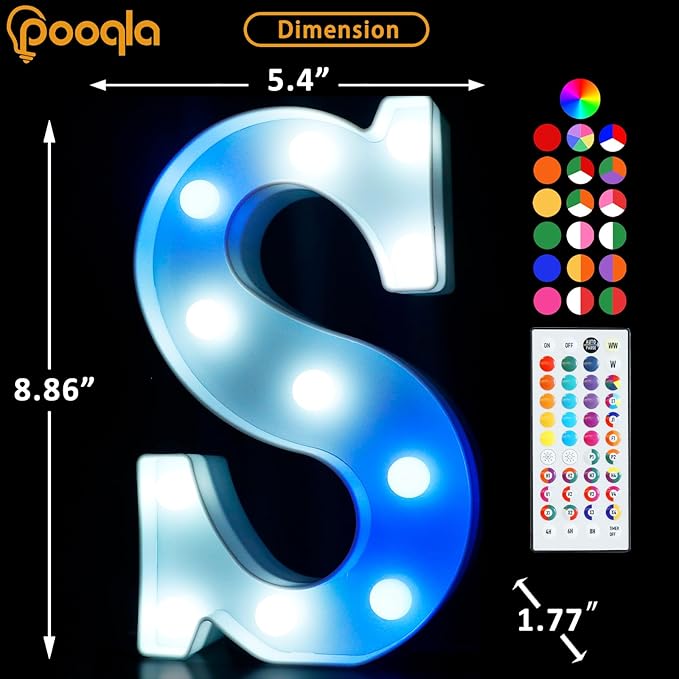 Pooqla Colorful Light Up Letters - Image 7