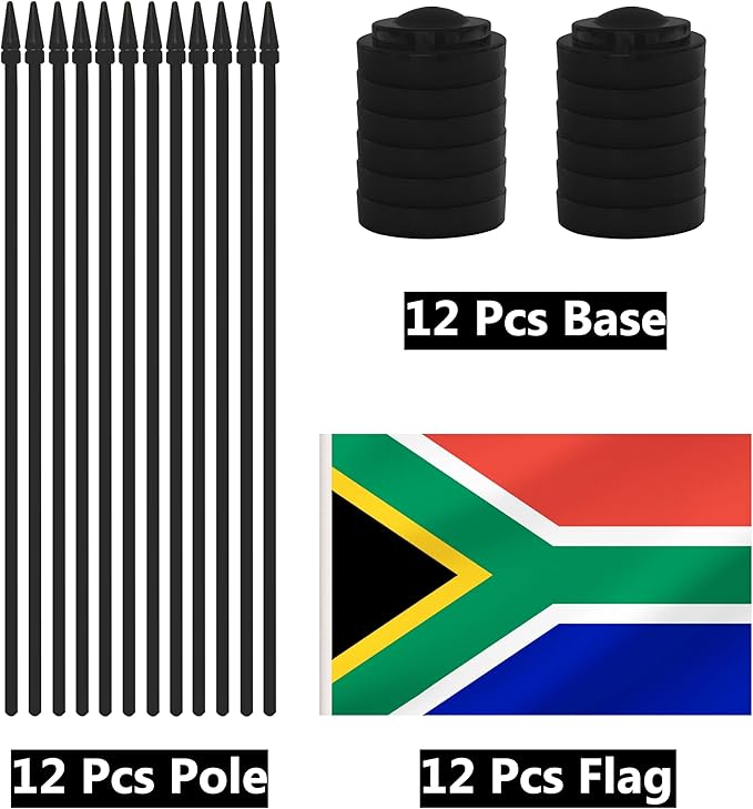 12 Pack South Africa Desk Flags - Image 3