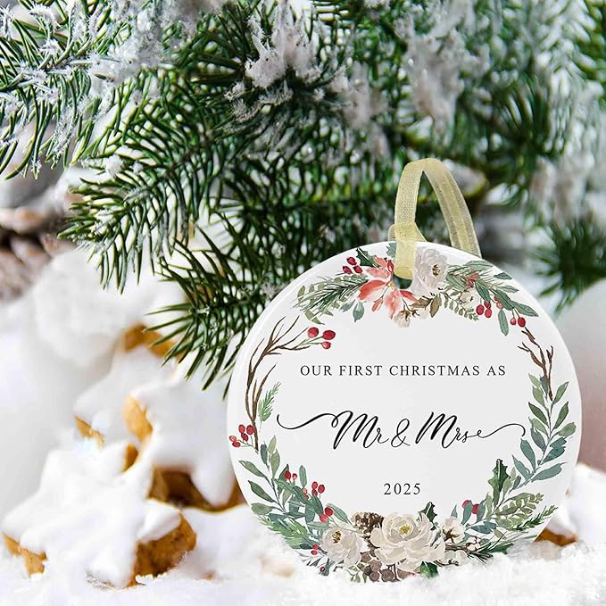 2025 First Christmas Married Ornament, First Year as Mr and Mrs Christmas - Image 9