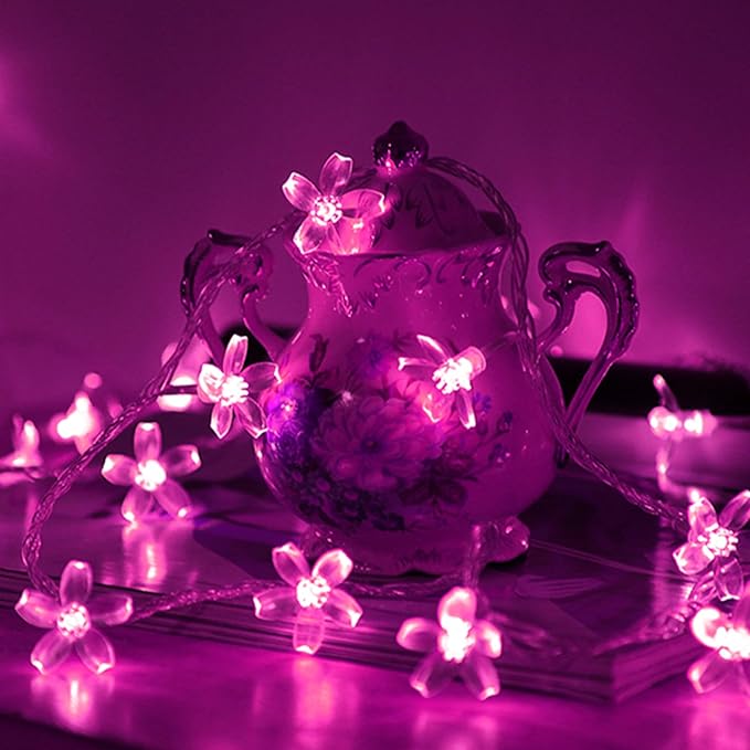 Fairy Flower String Lights Decor, USB & Battery Lighted Decorative Cute Cherry - Image 2
