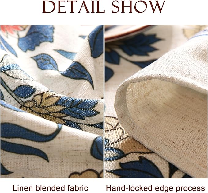 patdrea Designer Blue Small Tablecloth - Image 5