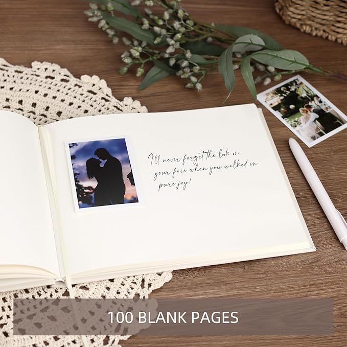 Elegant Guest Book for Wedding Reception, Beautiful Guestbook for Baby Shower - Image 5