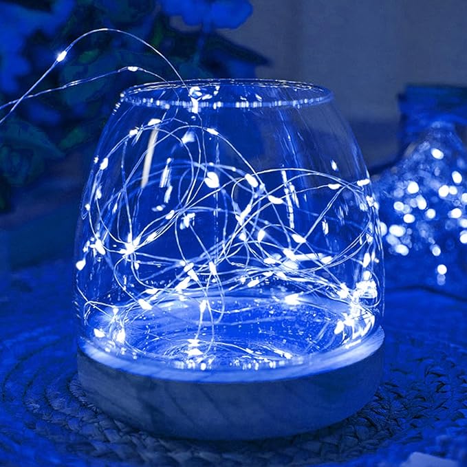 Blue Led Fairy Lights Battery Operated, 12 Pack LED Mini String Lights - Image 6