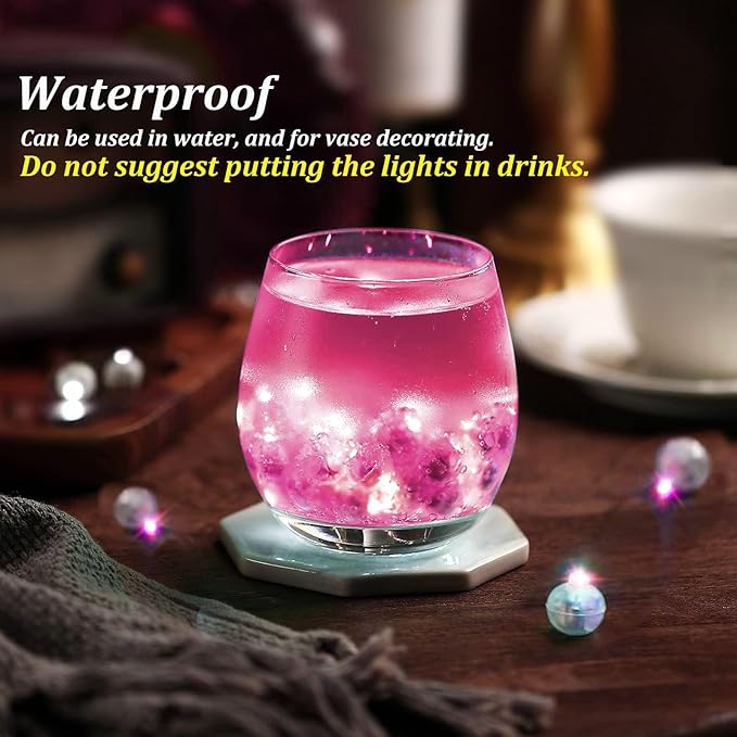 Aogist 200pcs Pink LED Balloon Light, Mini Tiny Light Round Led Ball Lamp - Image 3