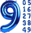 Large Foil Navy Blue Number 9 Balloon 40 Inch, Mylar 9th Number 9 Birthday by Upgesy