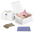 MESHA White Gift Boxes with Lids 8x8x4'' 100PC, Gift Boxes Bulk by MESHA