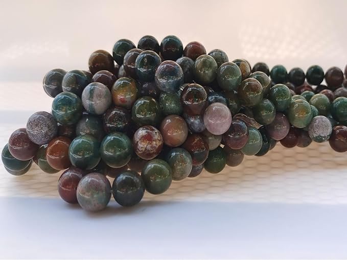 Stone Beads 8mm 100pcs Indian Agate Beads Round Loose Gemstones Beads - Image 4