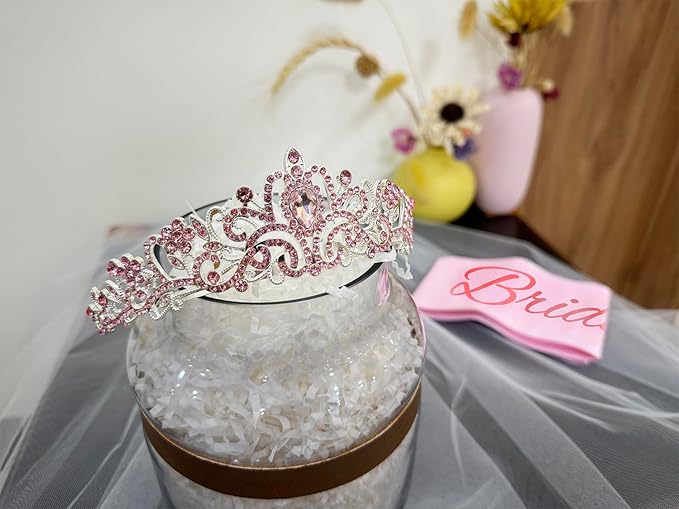 JETKONG 3 Pcs Bachelorette Party Decorations Bridal Shower Crown, Bride to Be - Image 2