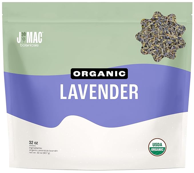 J MAC BOTANICALS, Organic Lavender Buds Bulk, Dried Flowers by JMACBOTANICALS