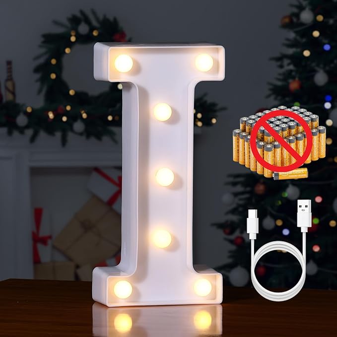 Foaky Rechargeable LED Letter Lights Sign Marquee Light Up Letters Sign by Foaky