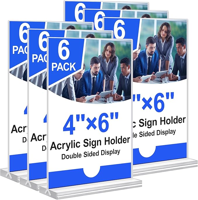 Acrylic Sign Holder 4x6 Vertical Plastic Signs Acrylic Frame Display Signs by Unknown