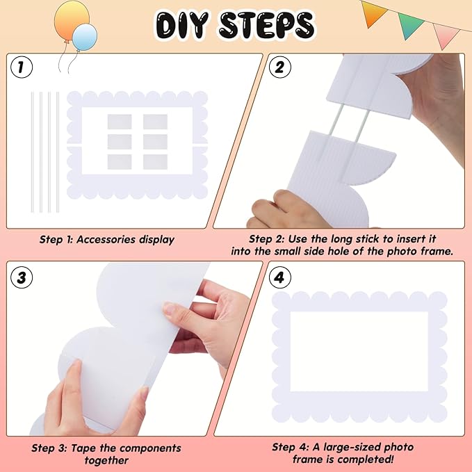 32 x 24 Inch Large Blank DIY Photo Booth Props Picture Frame Party Frame DIY - Image 3