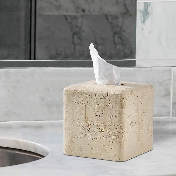Natural Travertine Textures Tissue Box Cover Square - Image 5