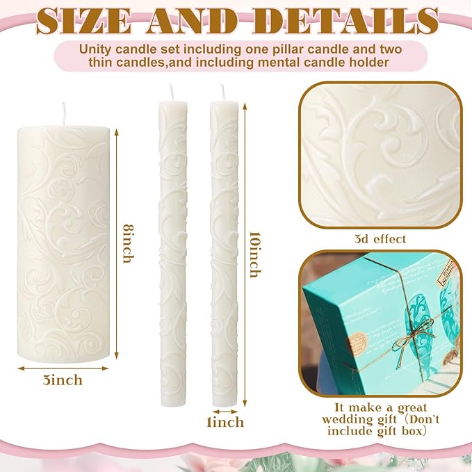 Irenare Unity Candles with Holder - Image 5