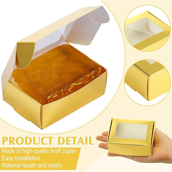 Zonon 30 Pcs Soap Boxes for Homemade Packaging, Mini Kraft Treat Boxes - Image 3