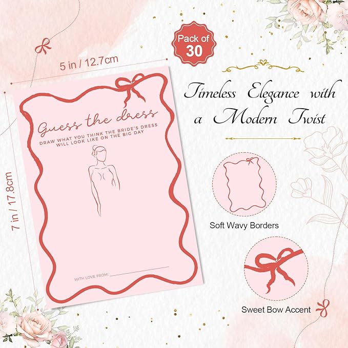 DEEKA 30 PCS Bridal Shower Games Card - Image 2