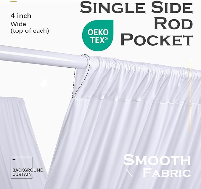 PartyVillage 20ftx40ft White Ceiling Curtain - Image 3