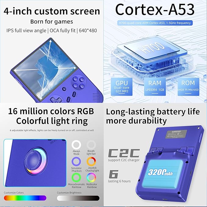 RG40XX V Handheld Game Consoles RG40XXV Retro Game Console Built-in 64G TF Card - Image 3
