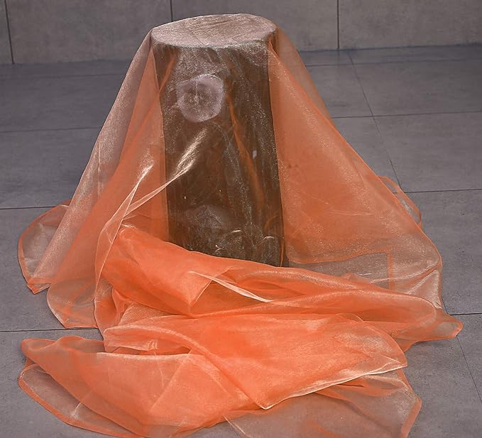 VDS Light Orange Organza Fabric, 35 Yards Continuous, 45” Wide, Wedding Party - Image 2