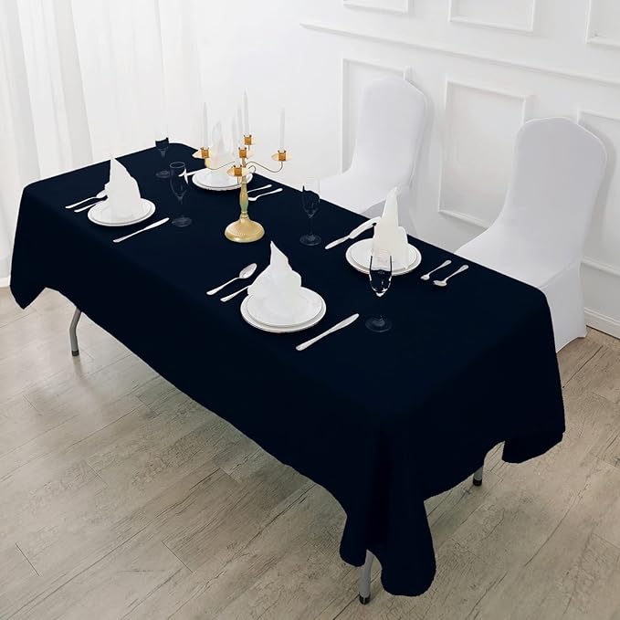Fokitut 6 Pack Rectangle Tablecloth, 90x132 Inch, Stain Resistant and Wrinkle - Image 5