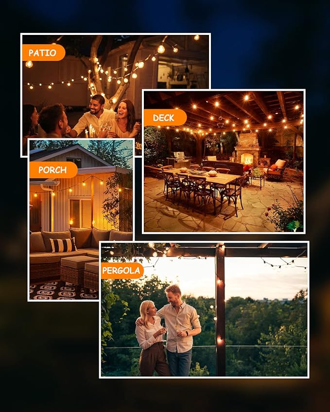 Svater Outdoor String Lights LED 25 FT, Patio Globe Lights - Image 7
