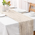 2 Pcs Begie Cheesecloth Table Runner by Unknown