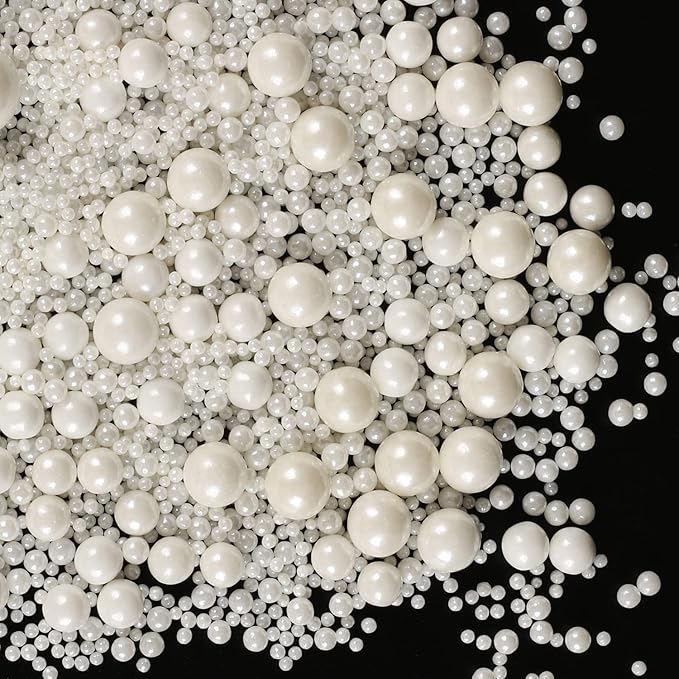 Kasvan White Pearl Sugar Sprinkles by KASVAN