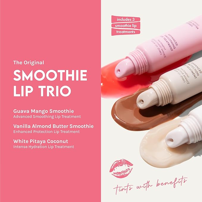 ESW Beauty Smoothie Lip Treatment Set – White Pitaya Coconut, Guava Mango & - Image 2