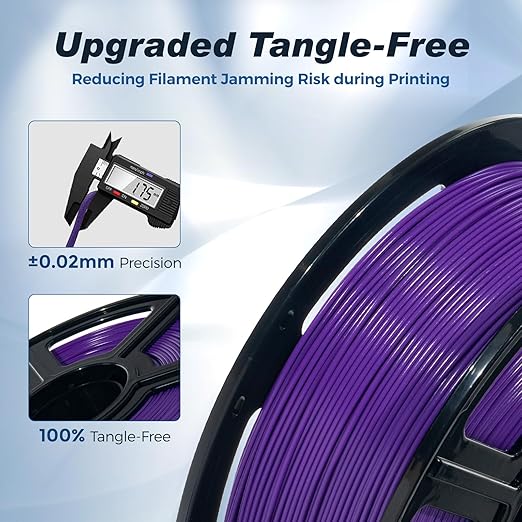FLASHFORGE Rapid PLA Filament 1.75mm Purple, 500mm/s High Speed Printing - Image 5