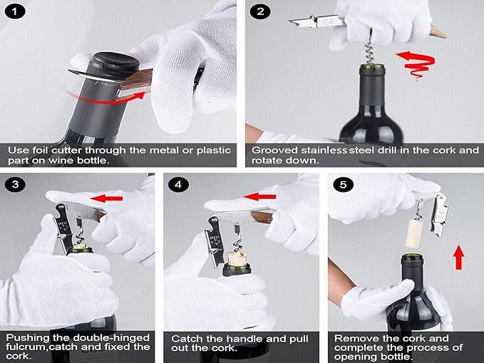 Professional Waiter Corkscrew Wine Key - Image 6