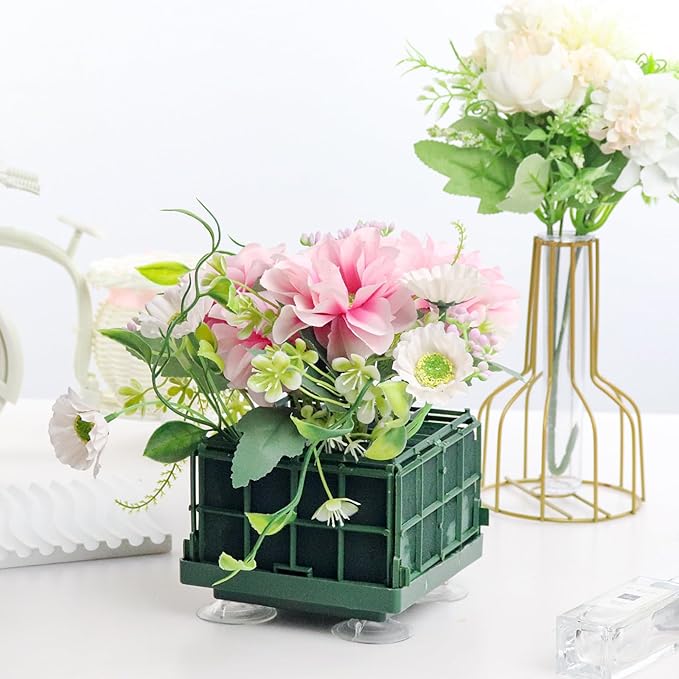 Krijues 2 Pcs Floral Foam Cage for Flowers for Christmas DIY Crafts, Square - Image 7