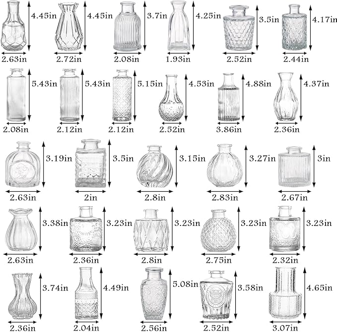 Bud Vases in Bulk 36, Glass Vase - Image 6