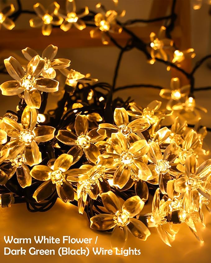 Cherry Blossom Fairy Flower String Lights Indoor Bedroom Decorations, 33ft 100 - Image 6