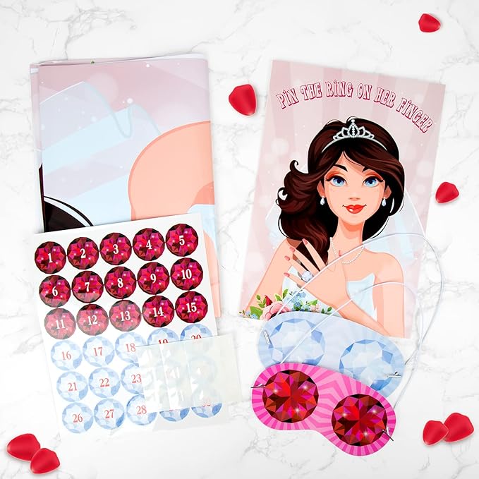 ASTARON Pin The Ring On The Bride, Bridal Shower Hen Party Bachelorette Party - Image 3