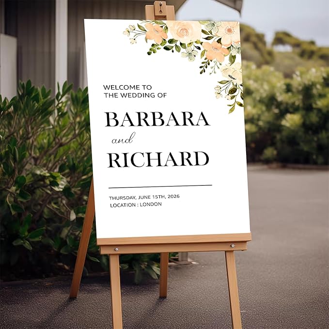Foliage Editable Wedding Welcome Sign, Party Entrance Template, Printable - Image 2