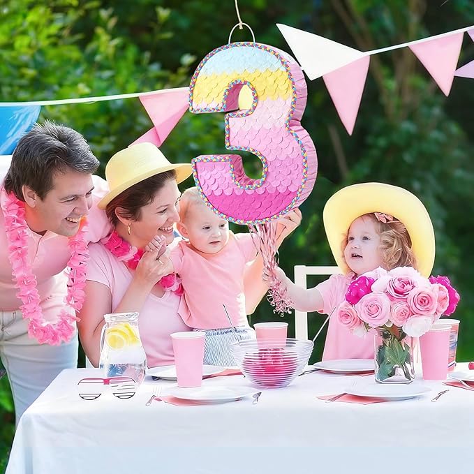 WERNNSAI Pink Sweet Three Pinata - Image 7