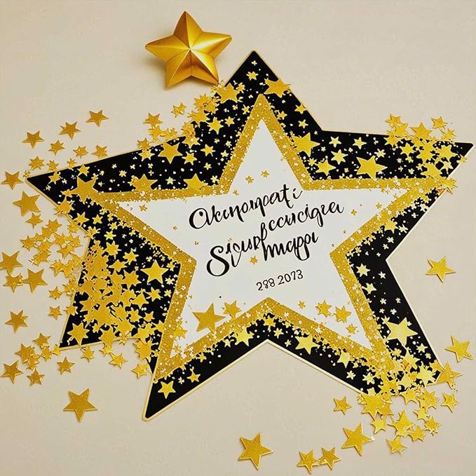 Gold Star Confetti - 60g Shiny Gold Table Confetti - Image 4