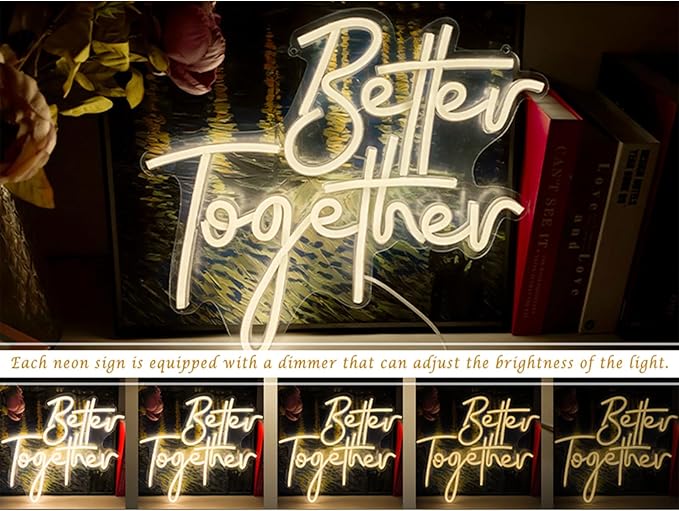 Ulalaza Better Together LED Neon Sign Night Light - Image 7