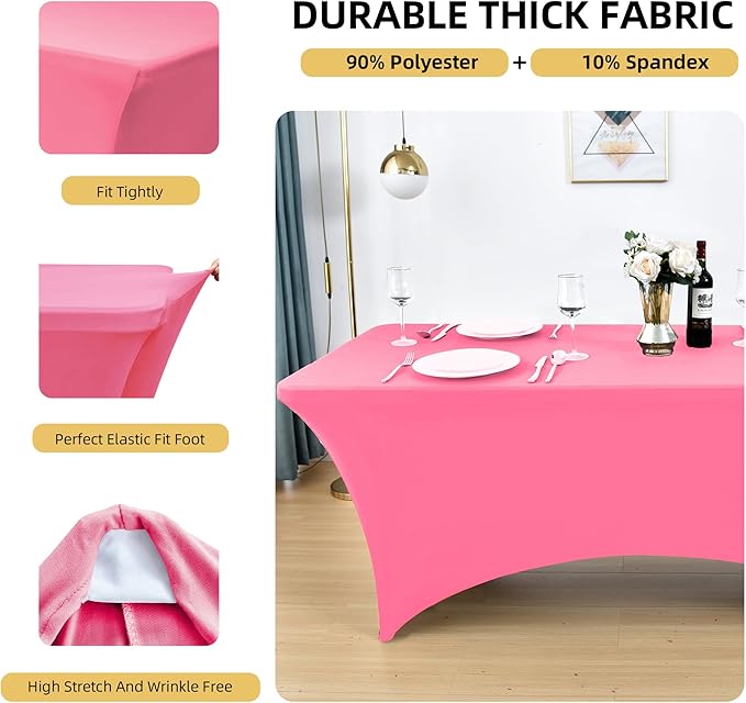 6-Pack 6ft Spandex Table Covers - Image 2