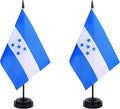 Honduras Desk Flag 12" Solid Pole Deluxe Set Hondurans Flags Banner Mini Small by Unknown