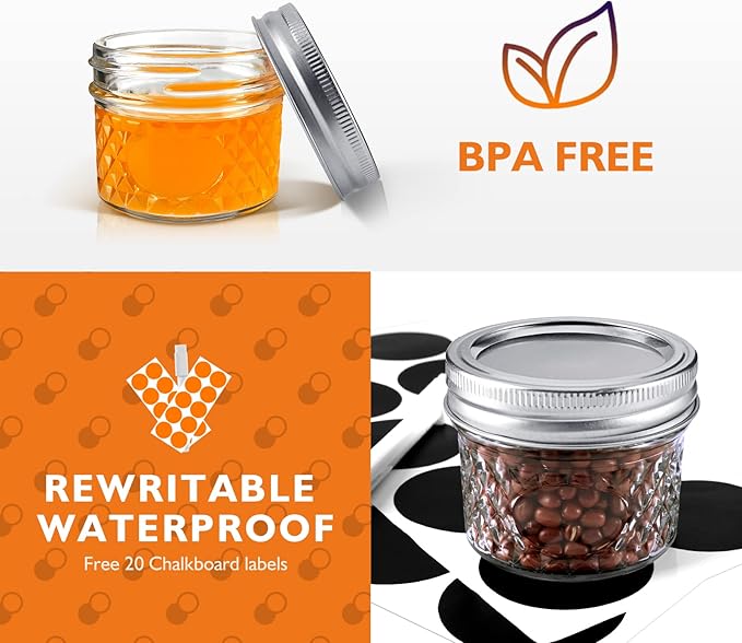 asika Mini Glass Jars, Canning Jars 4 oz - Image 5