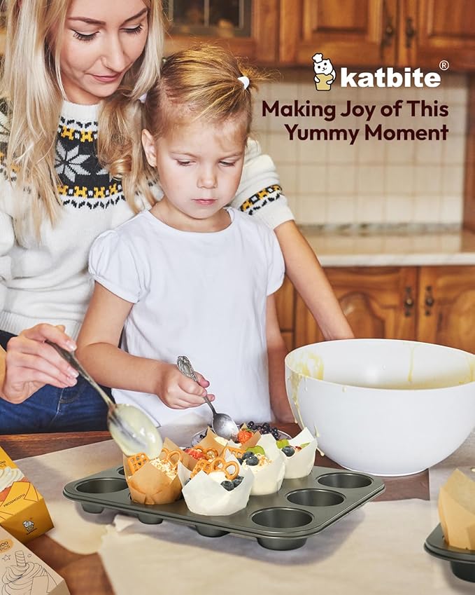 Katbite Tulip Cupcake Liners 200PCS, Muffin Baking Cups ProSmooth White - Image 6