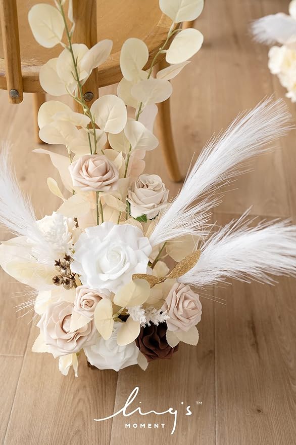 Ling's Moment 17.5" Tall Standing Artificial Flowers Arrangements 4 pcs Fall - Image 5